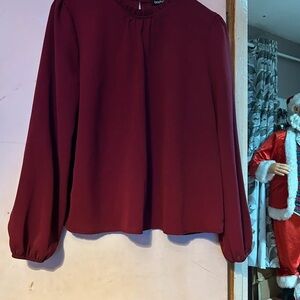 Elegant Burgundy Women's Top